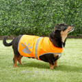 Ropa reflectante al aire libre amarilla anaranjada del chaleco salvavidas del perro del animal doméstico de la seguridad para los paseos de la noche